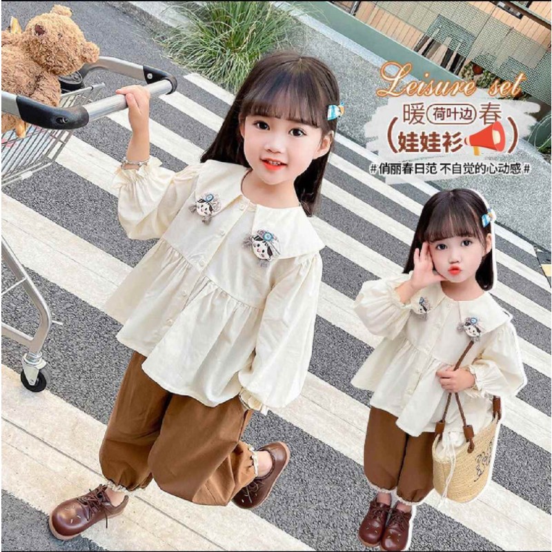 Girls Shirt - Mori Princess Style Long-Sleeved