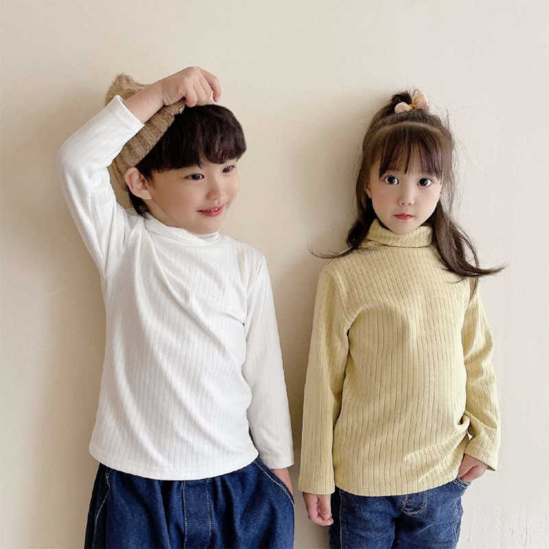 Children's Tops - Turtleneck Solid Color Clothes