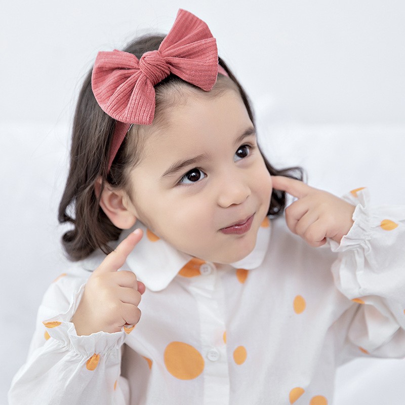 Baby Hair Bands - Nylon Stretchy Bow Wholesale
