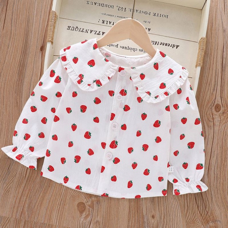 Girls Blouse - Casual Cotton Long-Sleeved Factory