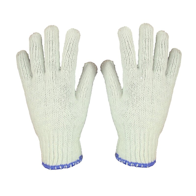 Anti-Slip Gloves Manufacturer - Blue PVC Dots Knitted