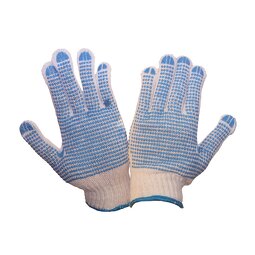 Cotton Labor Gloves Factory - White Dotted Cheap