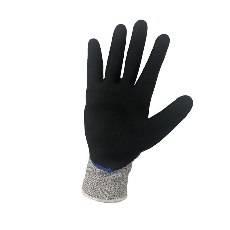Cut Resistant Gloves Manufacturer - HPPE Sandy Nitrile Level 5