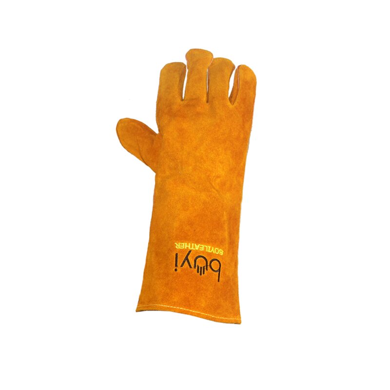 Welding Gloves Factory - Long Fleece Lined Abrasion Resistant