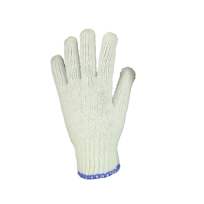 Anti-Slip Gloves Manufacturer - Blue PVC Dots Knitted