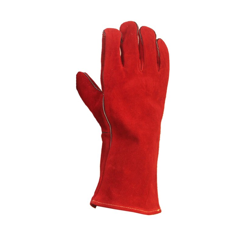 Welding Gloves Factory - Red Cowhide Heated Resistant Palm