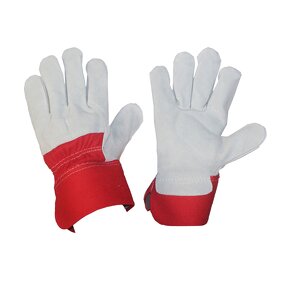 Garden Gloves Manufacturer - Cowhide Leather Palm Red