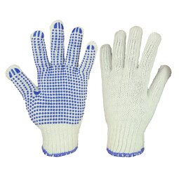 Construction Gloves Manufacturer - Bulk Cotton PVC Dotted