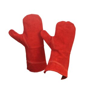 Welding Gloves Manufacturer - Red Split Cowhide Safety
