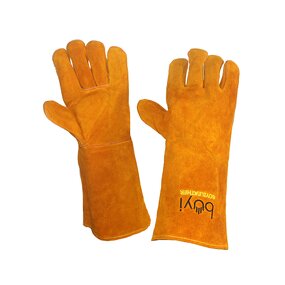 Welding Gloves Factory - Long Fleece Lined Abrasion Resistant