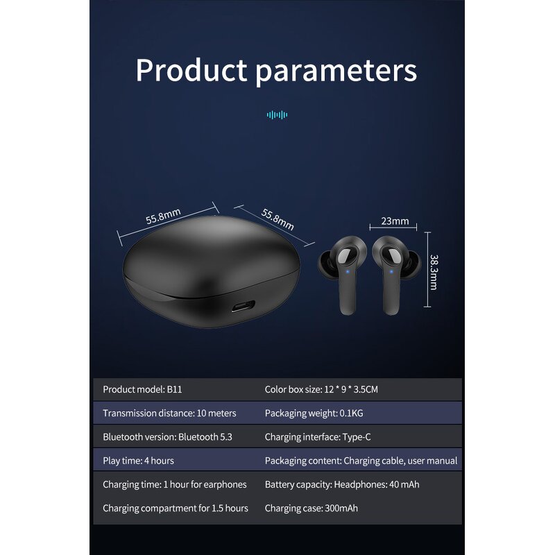 Smart Translator Earbuds Manufacturer - B11 144 Languages ENC ANC