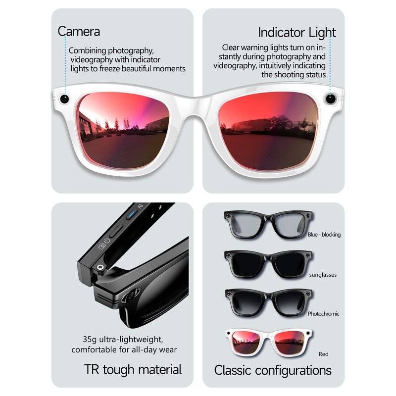 Smart Glasses Factory - 2025 AI Lightweight Waterproof Anti-Shake