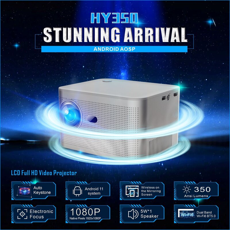 Portable Projector Factory - HY350 BT Speaker WiFi Mirroring