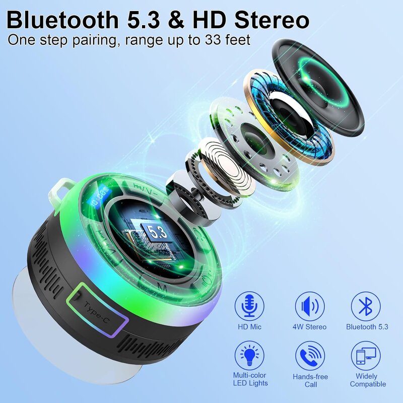 Portable Speaker Factory - Wireless Waterproof BT5.3 RGB TWS