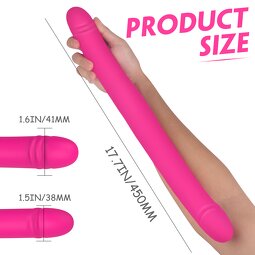 S-hande Strapless G-Spot Double-Ended Dildo Vibrator Women Clit Stimulation Adult Sex Strap on Dildo for Lesbian Couples