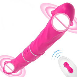 S-Hande Women Lesbian Vibrator Double End Head Silicone Strapless Vibrator for Women