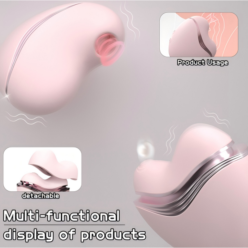 S-Hande New Arrival Sucking Vibrator Hearts Shape 10 Vibration Modes Flapping for Women's Masturbation Tool