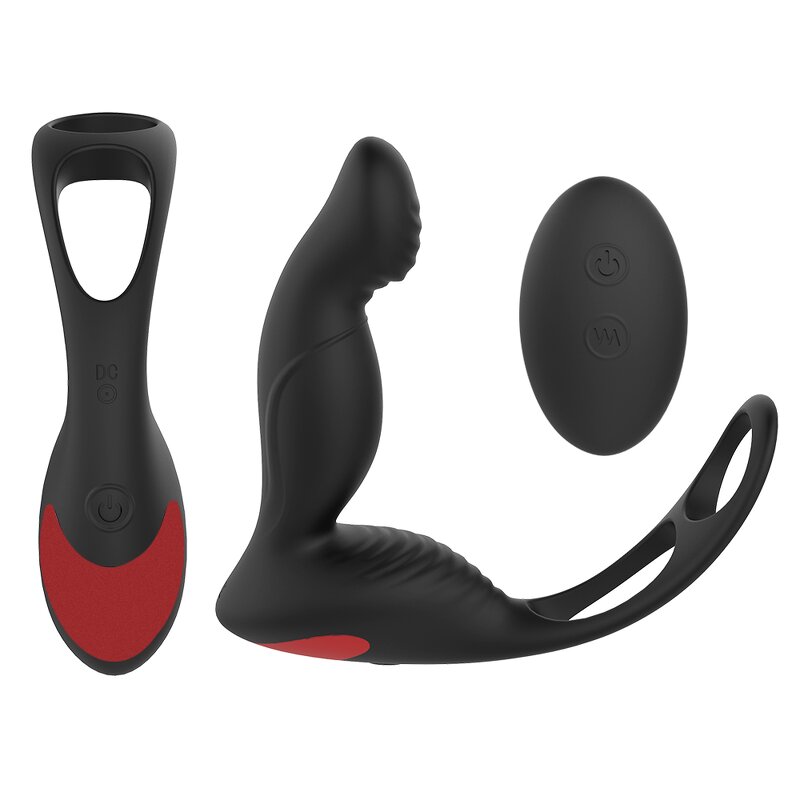 S-Hande Prostate Massager Triple 3 in 1 Functions Powerful Vibrating Cock Ring Vibrator Men Anal Sex Toys
