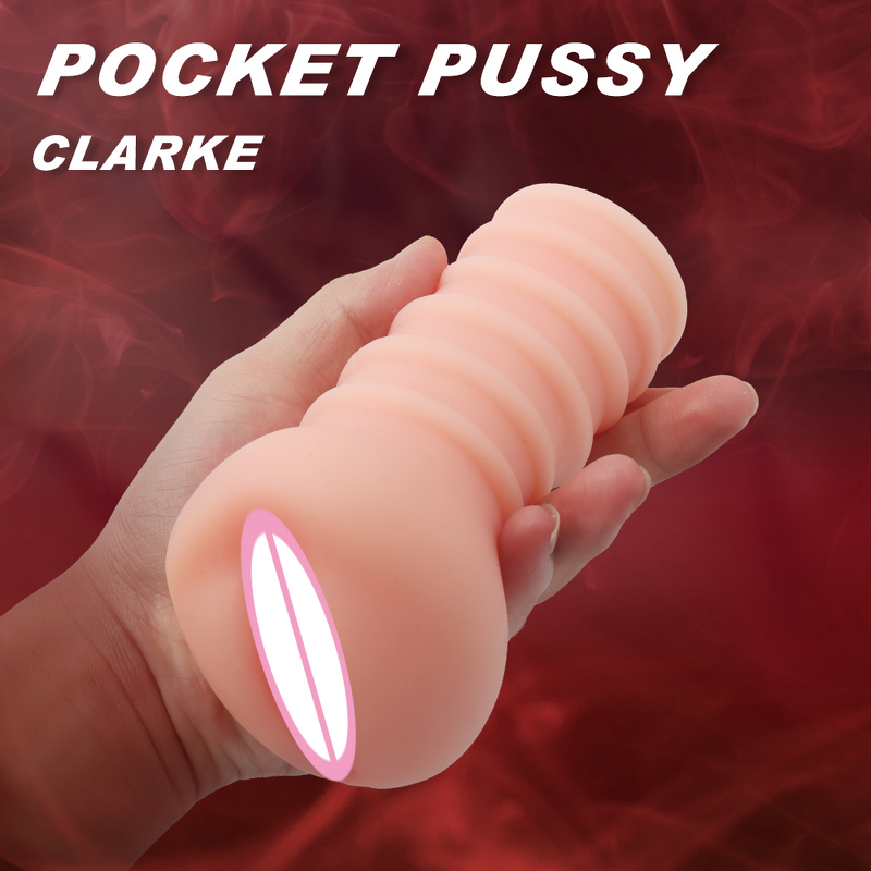 S-Hande Medical Tpe Handhold Realistic Vagina 3D Pocket Pussy for Men Pocket Pussy Masturbator