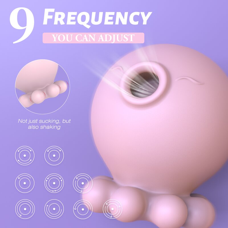 S-Hande Manufacturer Sucking Women Masturbation Toy  Clitoral Stimulator Octopus Shape Vibrator for Couples
