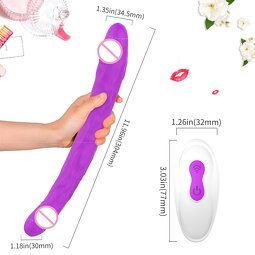 S-hande Custom Silicone Lesbian Realistic Artificial Penis Vibrating Double Headed Dildo Vibrator Dildos for Women
