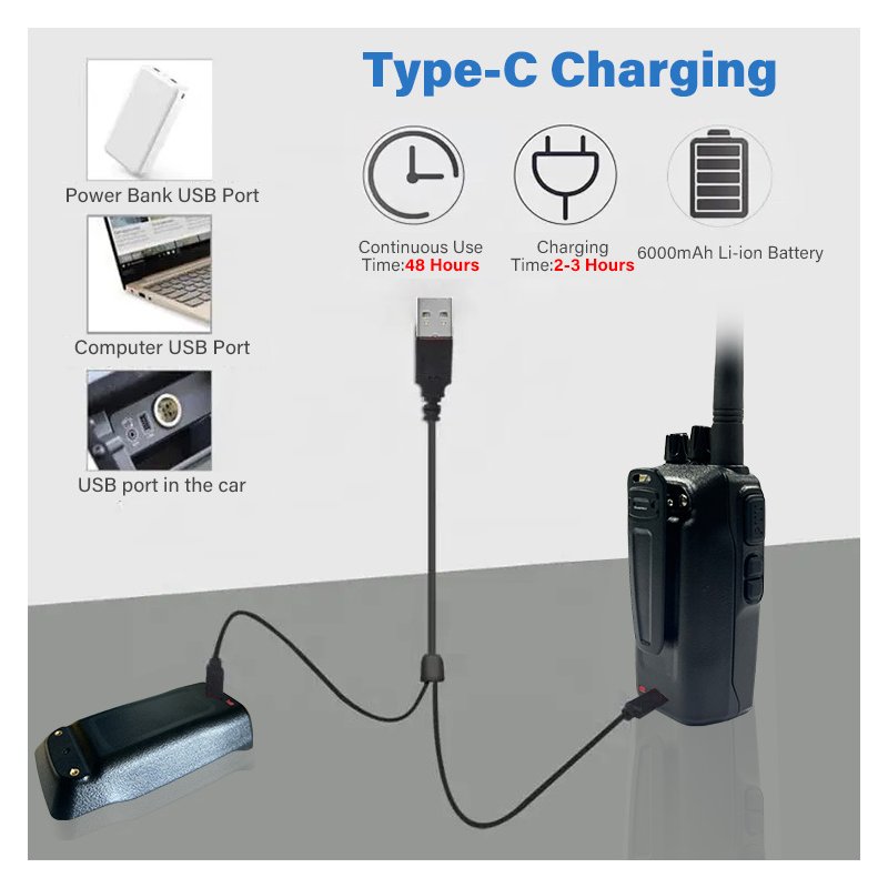 UHF Handheld Walkie Talkie Factory - Type-C Charging OEM