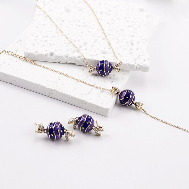 Sugar Jewelry Set - S925 High Grade Enamel