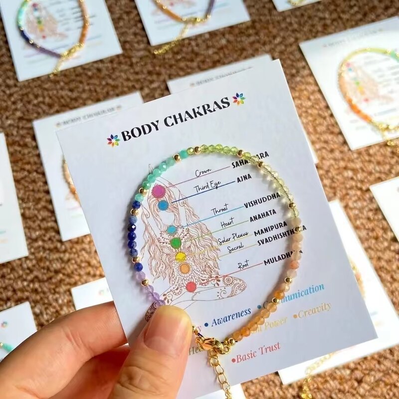 Crystal Bracelet - 7 Chakras Quartz Healing