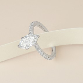 Marquise Cut Ring - Full Diamond Statement
