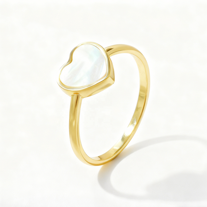 Cocktail Ring - 925 Sterling Silver Mother of Pearl