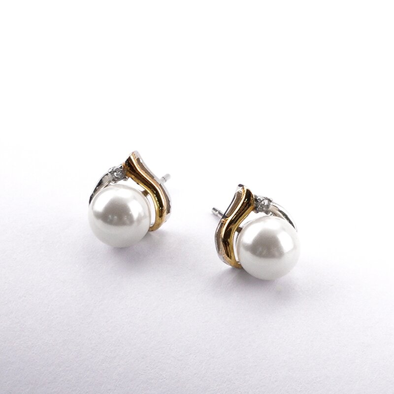 Pearl Stud Earrings - 925 Sterling Silver Fine
