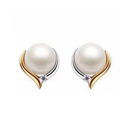 Pearl Stud Earrings - 925 Sterling Silver Fine