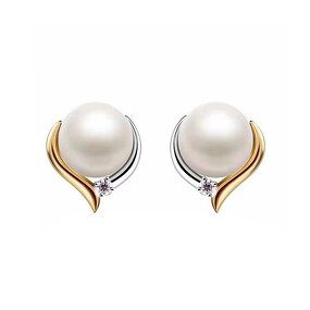 Pearl Stud Earrings - 925 Sterling Silver Fine