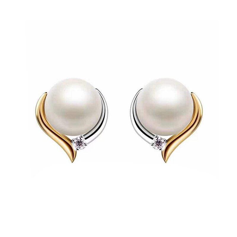 Pearl Stud Earrings - 925 Sterling Silver Fine