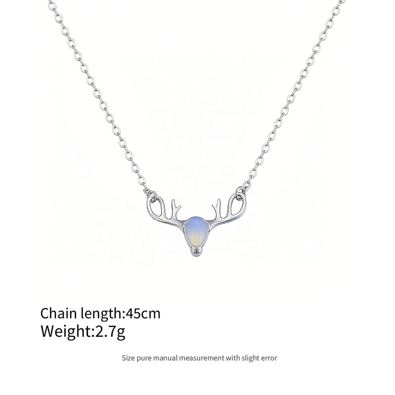 Antler Pendant Necklace - Trendy Animal Design
