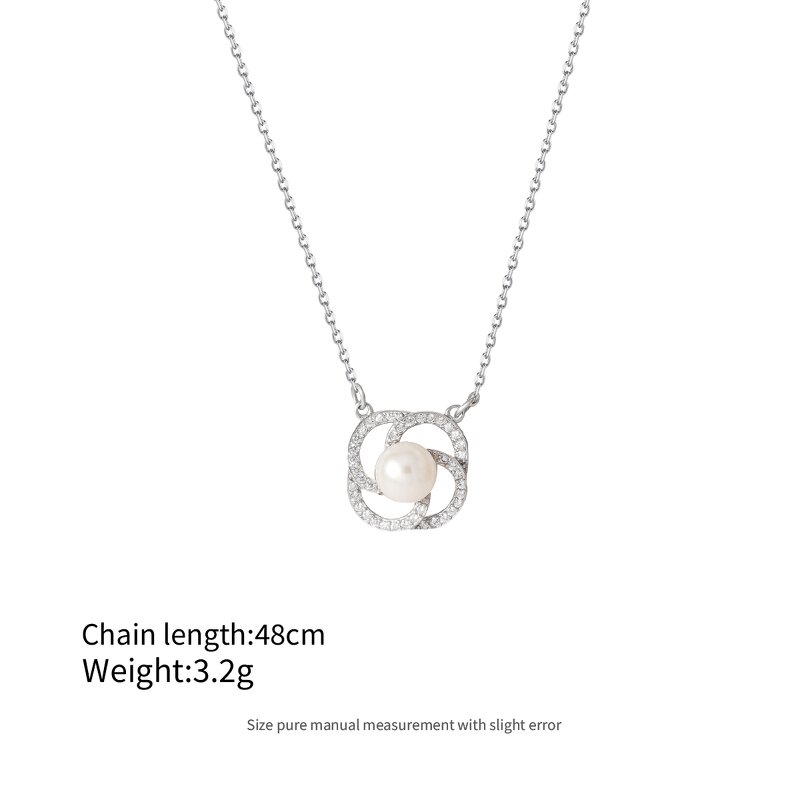 Freshwater Pearl Necklace - 925 Sterling Silver