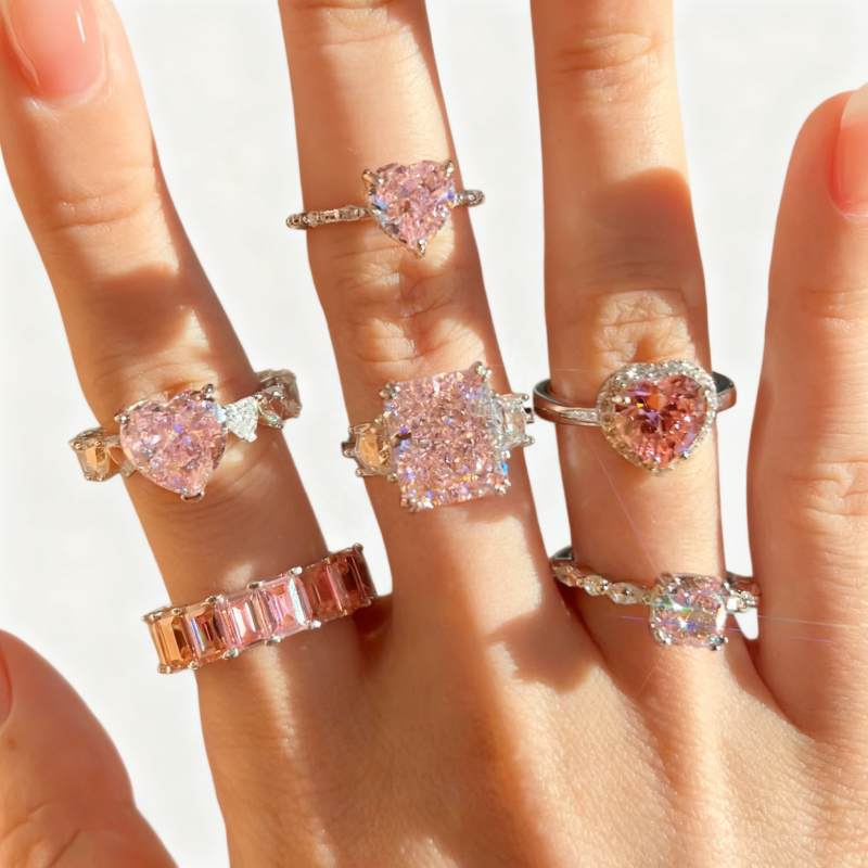 Diamond Rings - 925 Sterling Silver 5A Factory