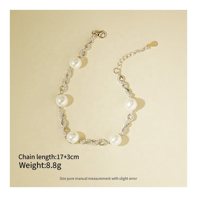 Infinity Beads Bracelet - Summer Rhodium Plated