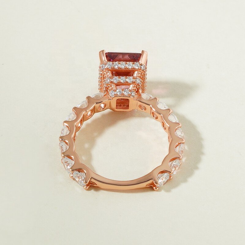 Emerald Cut Ring - Light Luxury Pink Diamond