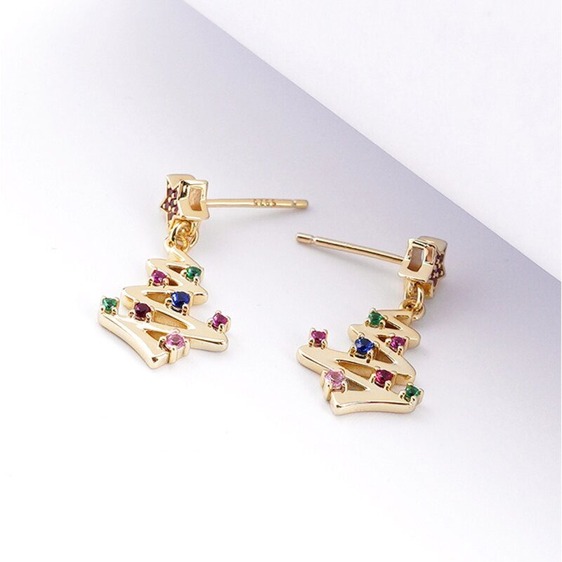 Christmas Jewelry Set - Handmade Colorful Zircon