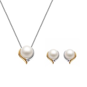 Pearl Jewelry Set - Custom Two Color Natural