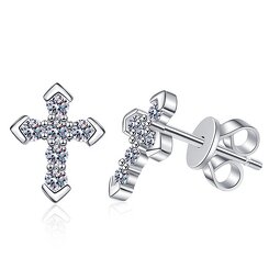 Moissanite Stud Earrings - Hypoallergenic Punk