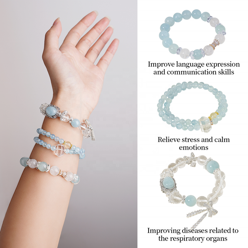 Crystal Bracelet - Alloy Silver Plated Yoga