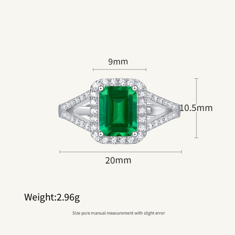 Lab Grown Diamond Ring - Emerald Cut Wholesale