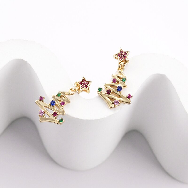 Christmas Jewelry Set - Handmade Colorful Zircon