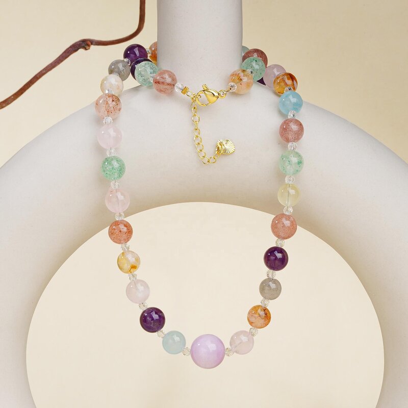 Crystal Necklace - Bohemian Quartz Colorful