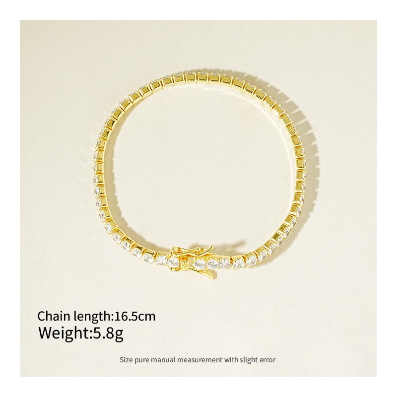 Tennis Bracelet - Full Zircon Gold Plated
