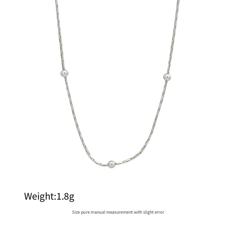 Snowflake Necklace - Bead Collarbone Chain Versatile