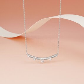 Bar Pendant Necklace - Custom Women's Dainty