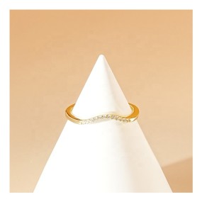 Wave Ring - Minimalist Zircon Twisted Factory